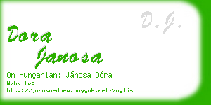 dora janosa business card